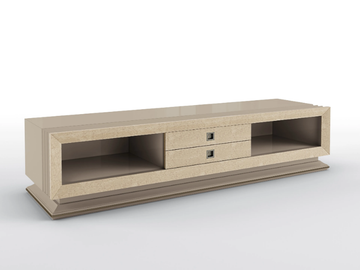 CONCORDE - Low solid wood TV cabinet with drawers by BRUNO ZAMPA - view 3